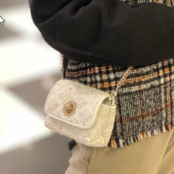 Kate Spade Natalia Sequin Tweed Fabric Micro Bag - Picture 2 of 4